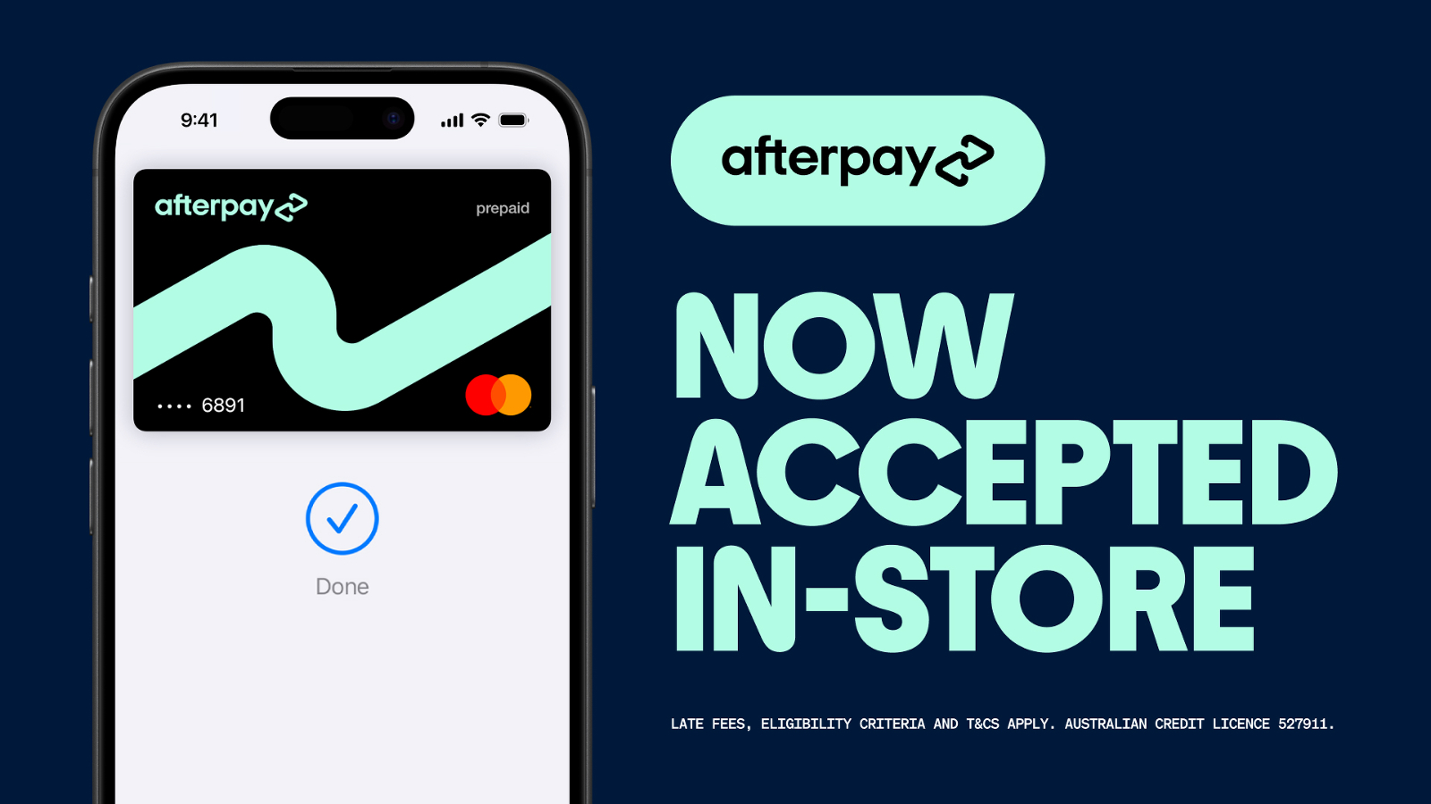 Afterpay now accepted - pay in 4